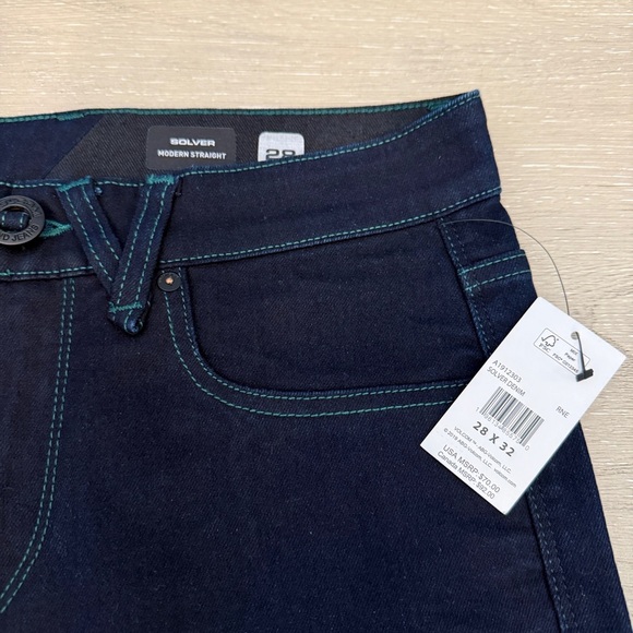 Volcom Blue Modern Straight Jeans Solver Fit - Picture 2 of 9
